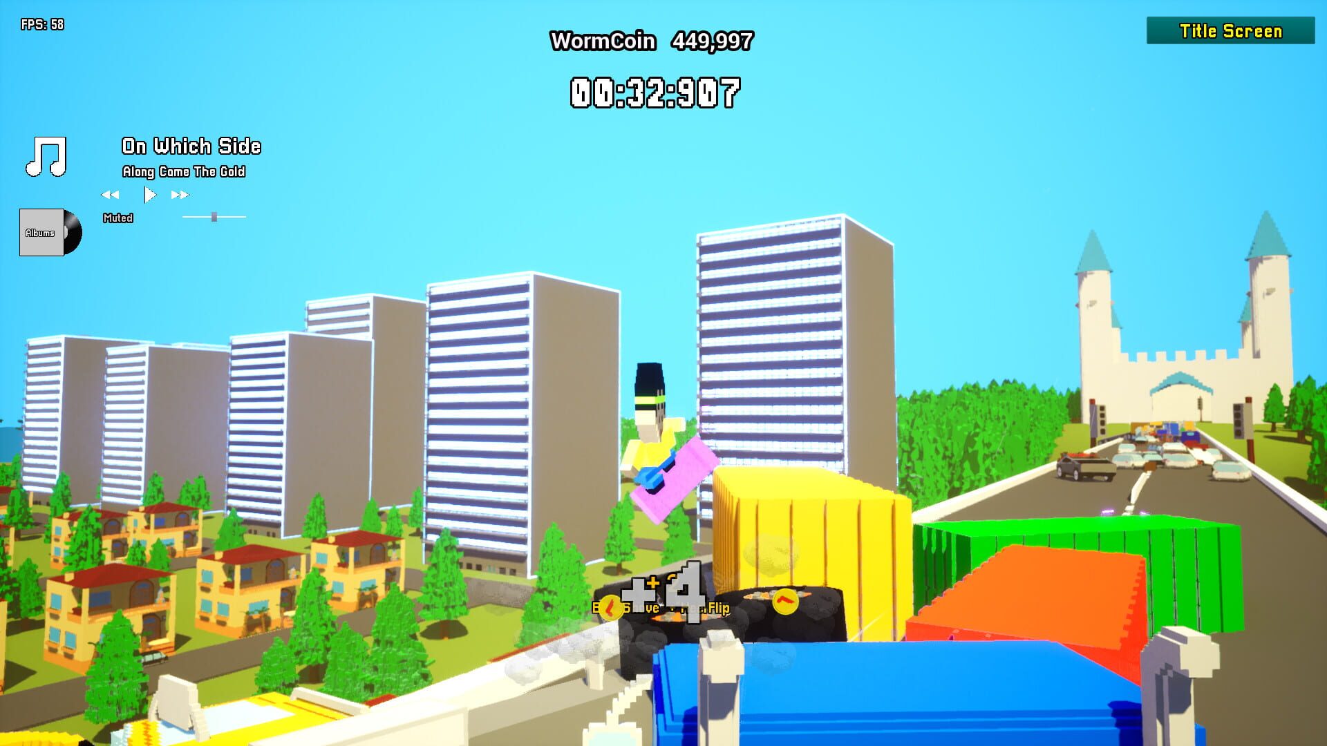 WormJuice Skateboarding Olympics - Screenshot