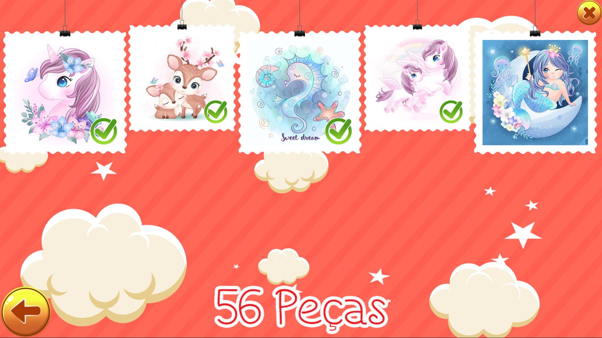 Cute animal jigsaw puzzle - Screenshot