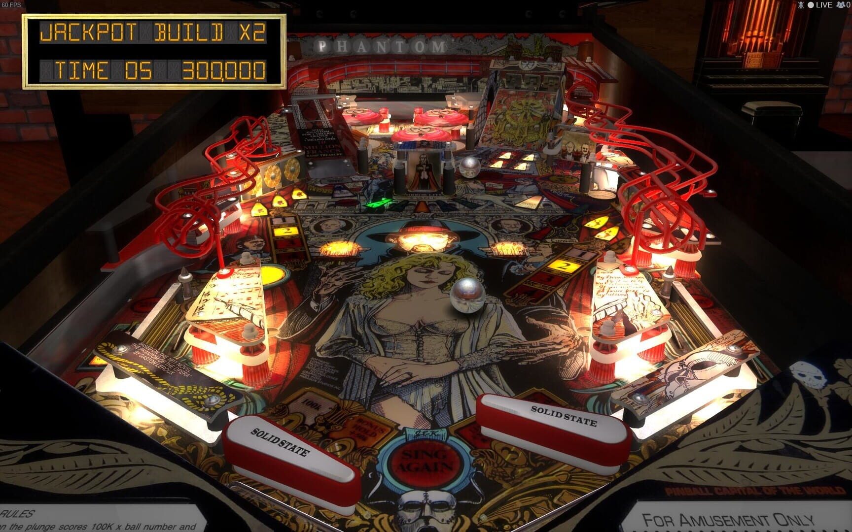 Captura de pantalla - Stern Pinball Arcade: Phantom of the Opera