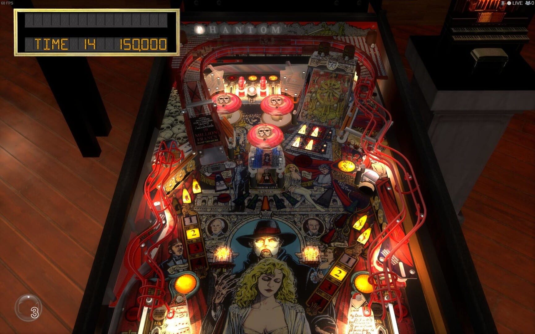 Captura de pantalla - Stern Pinball Arcade: Phantom of the Opera