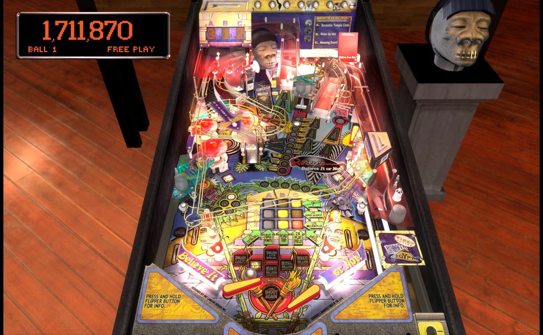 Captura de pantalla - Stern Pinball Arcade: Ripley's Believe It or Not!