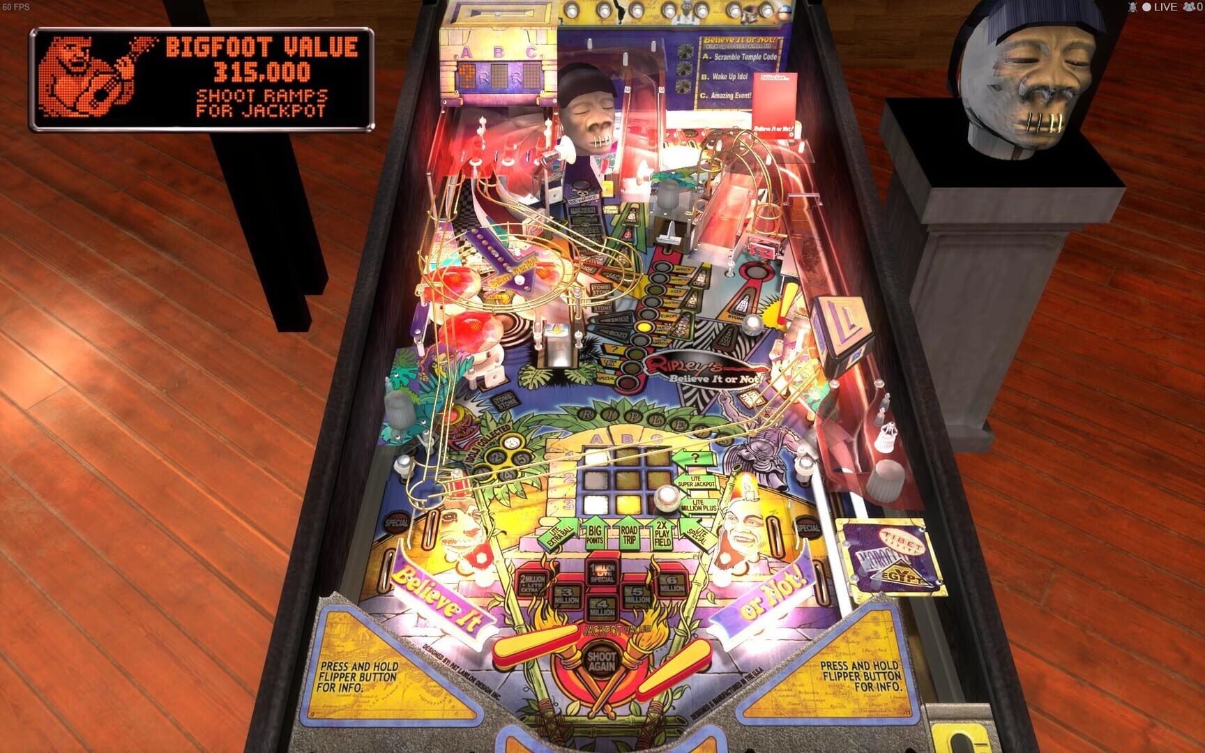 Captura de pantalla - Stern Pinball Arcade: Ripley's Believe It or Not!