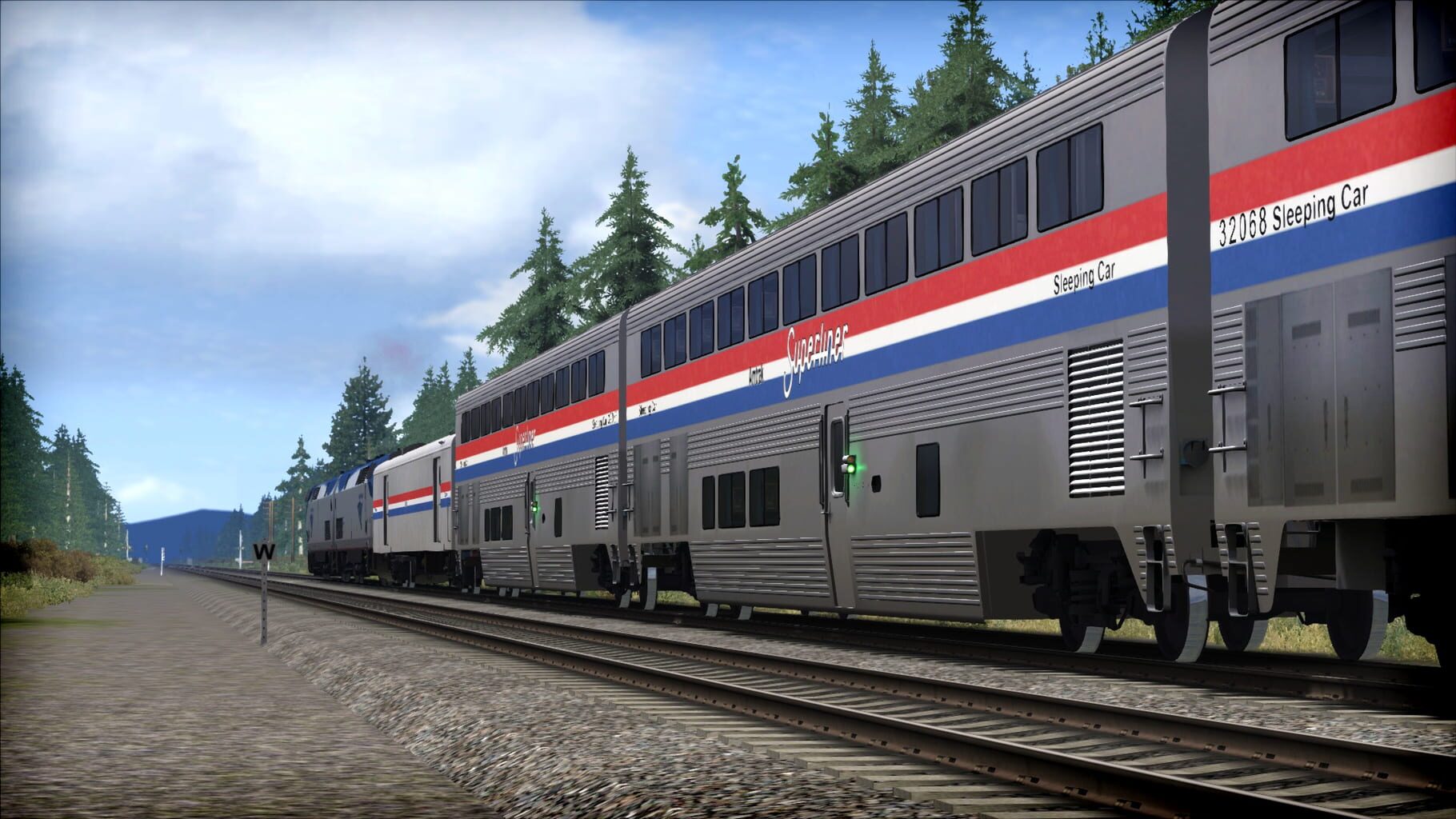 Captura de pantalla - Train Simulator 2021: Amtrak P42 DC 'Empire Builder' Loco