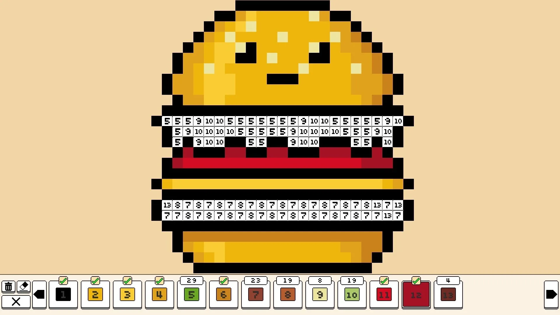 Coloring Pixels: Food Pack