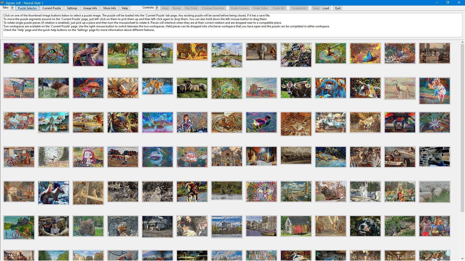 Jigsaw Jolt: Neural Style 1 - Screenshot