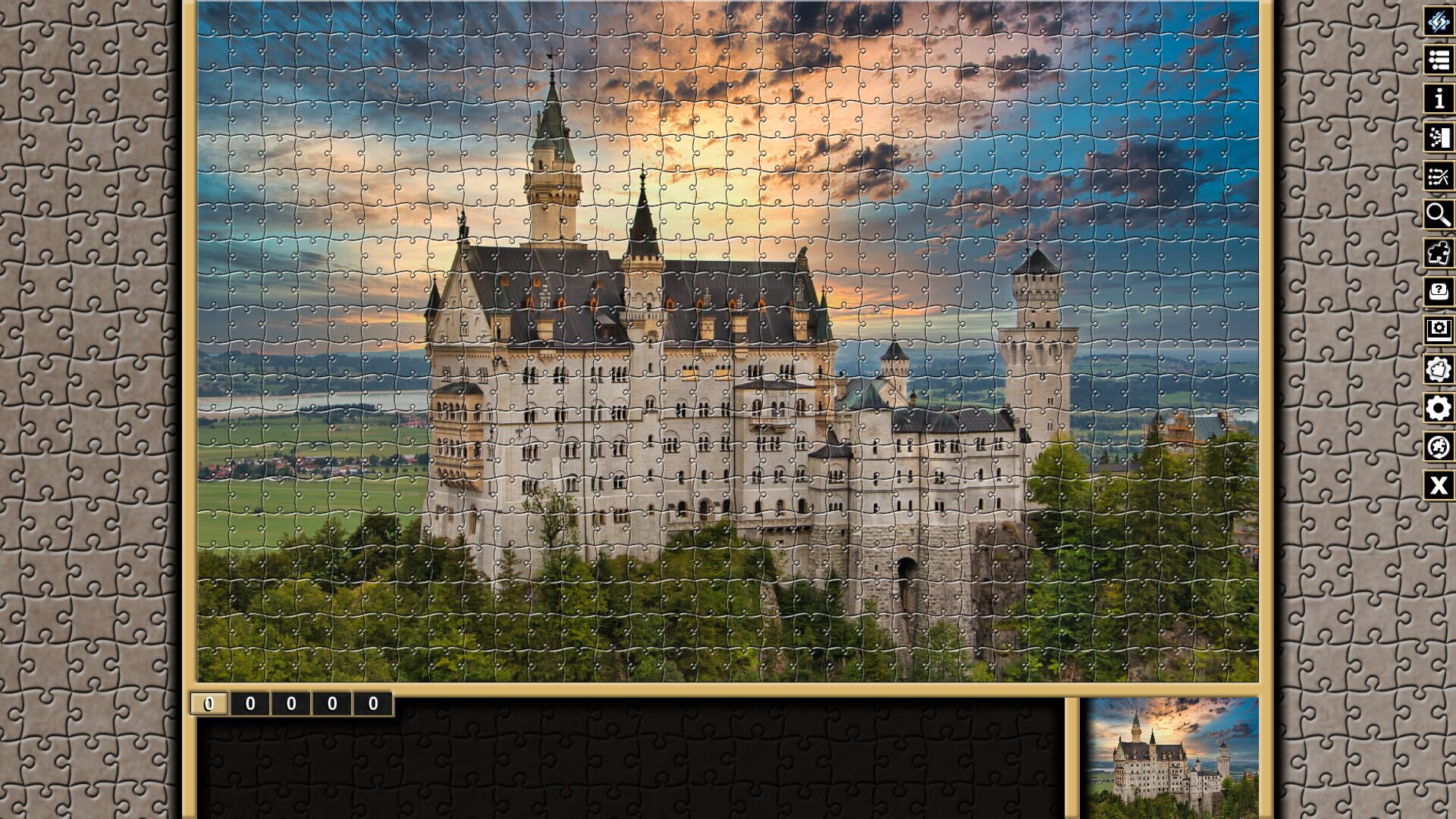 Pixel Puzzles Traditional Jigsaws: Pack - German Castles - Screenshot