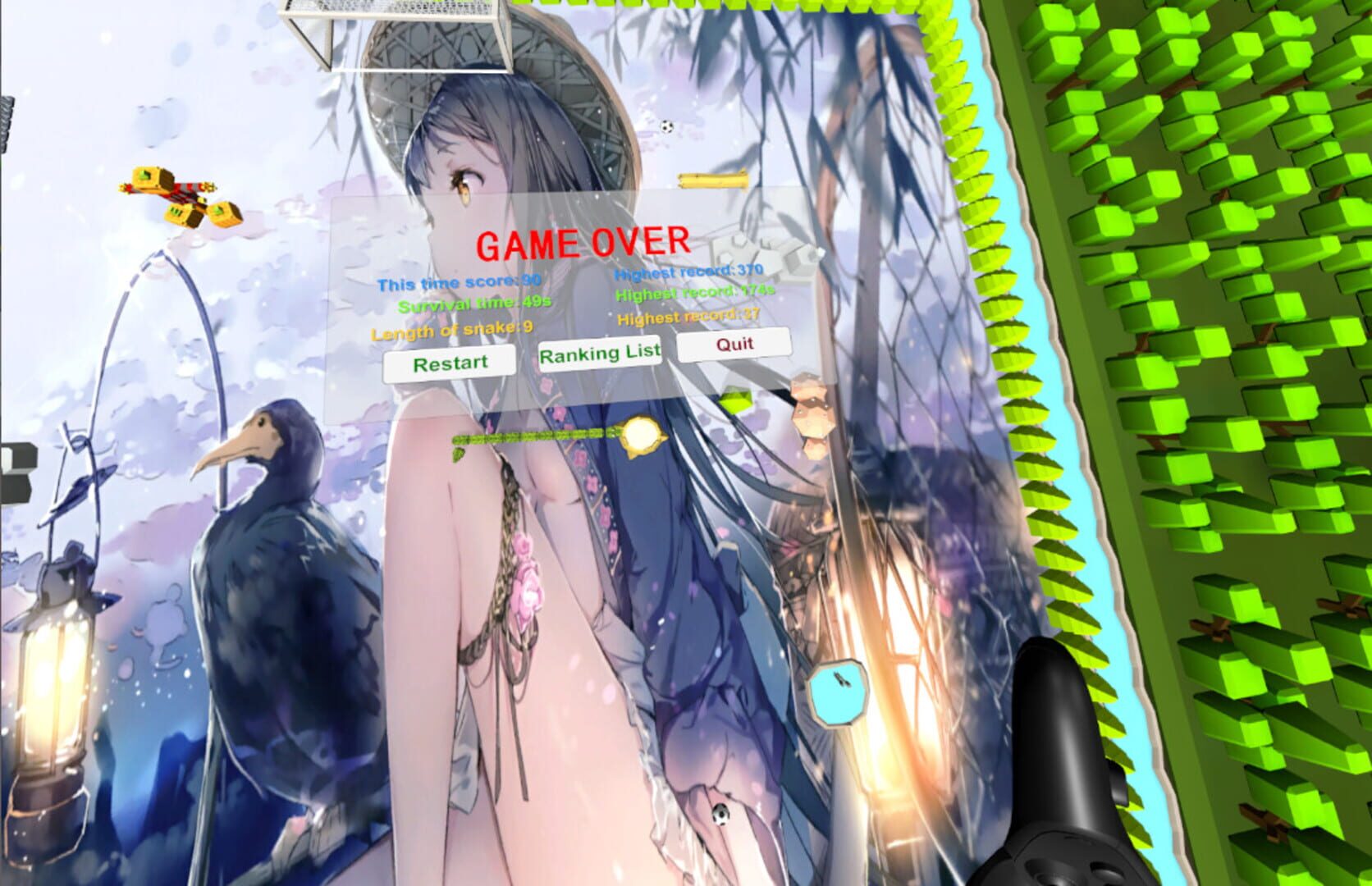 VR Retro Snake on Girls · 游戏截图