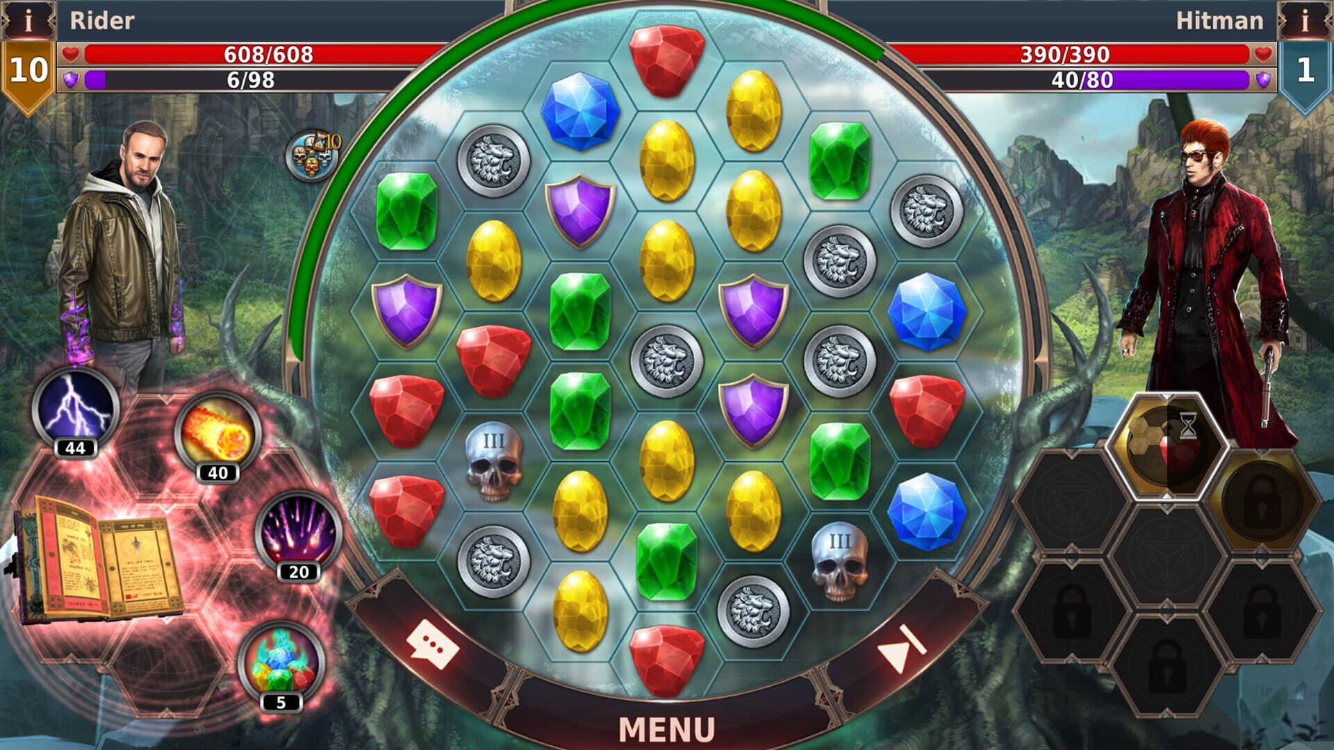 Gunspell 2: Match 3 Puzzle RPG - Screenshot