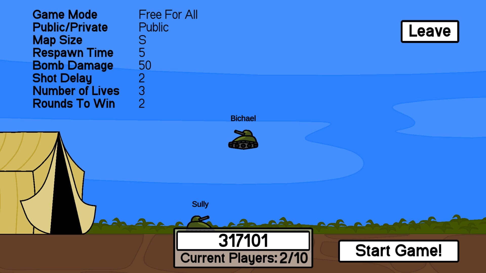 Jumpin' Tanks - Screenshot