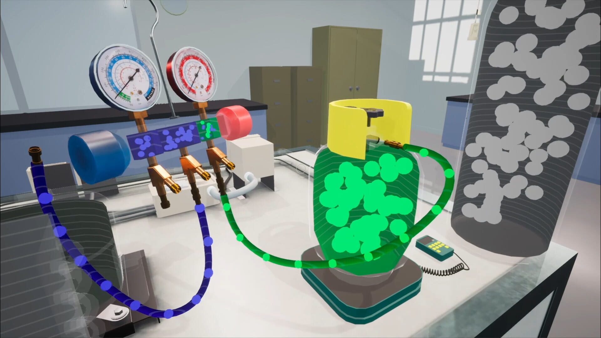 Refrigerant Recovery Simulation - Screenshot