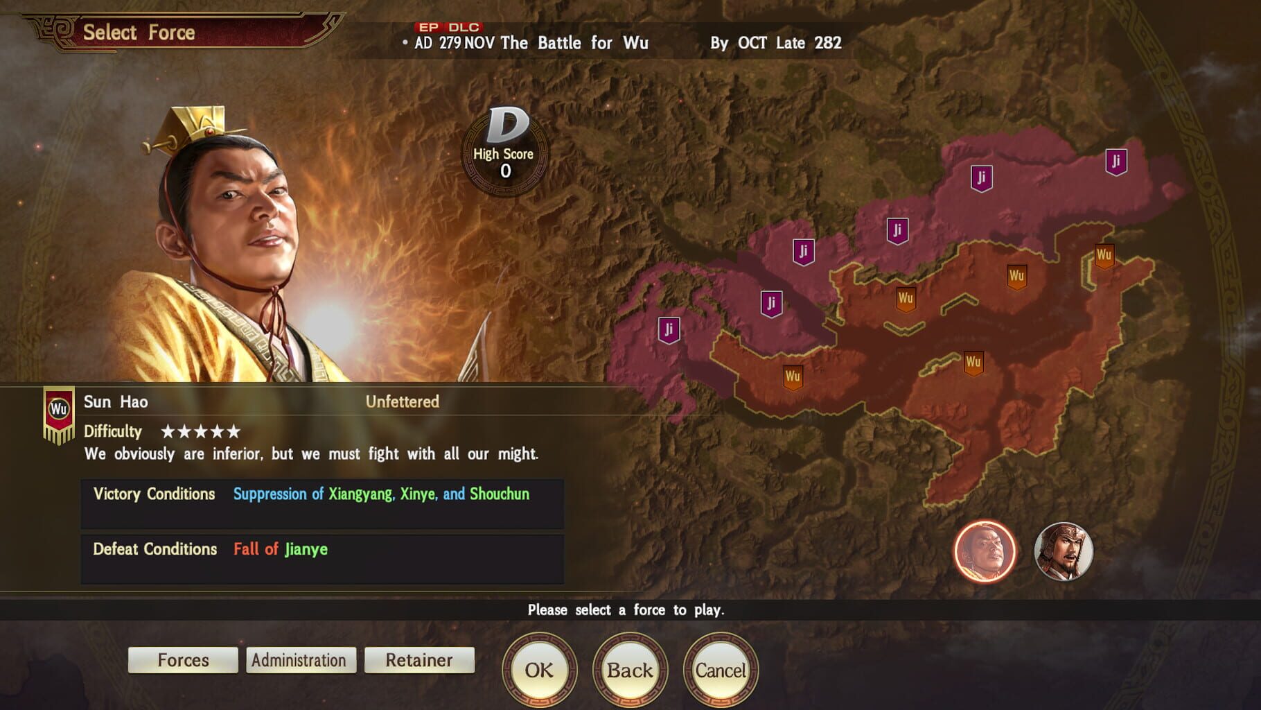 Romance of the Three Kingdoms XIII EP: Scenario for War Chronicles Mode - 4th Wave: The Battle for Wu screenshot