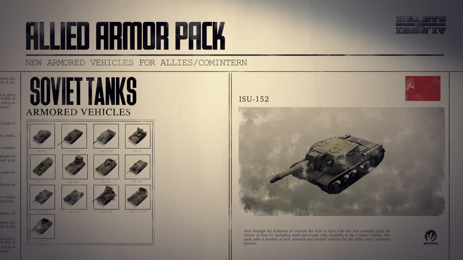 Hearts of Iron IV: Allied Armor Pack screenshot