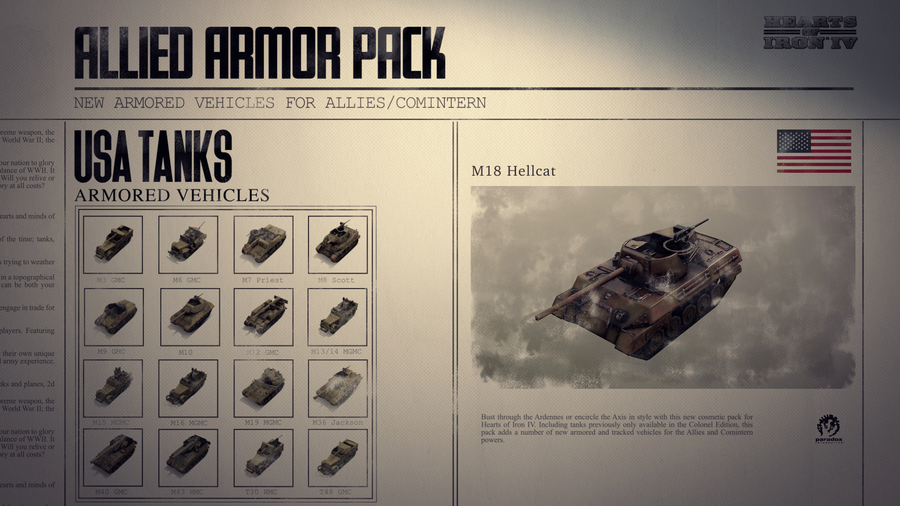 Hearts of Iron IV: Allied Armor Pack screenshot