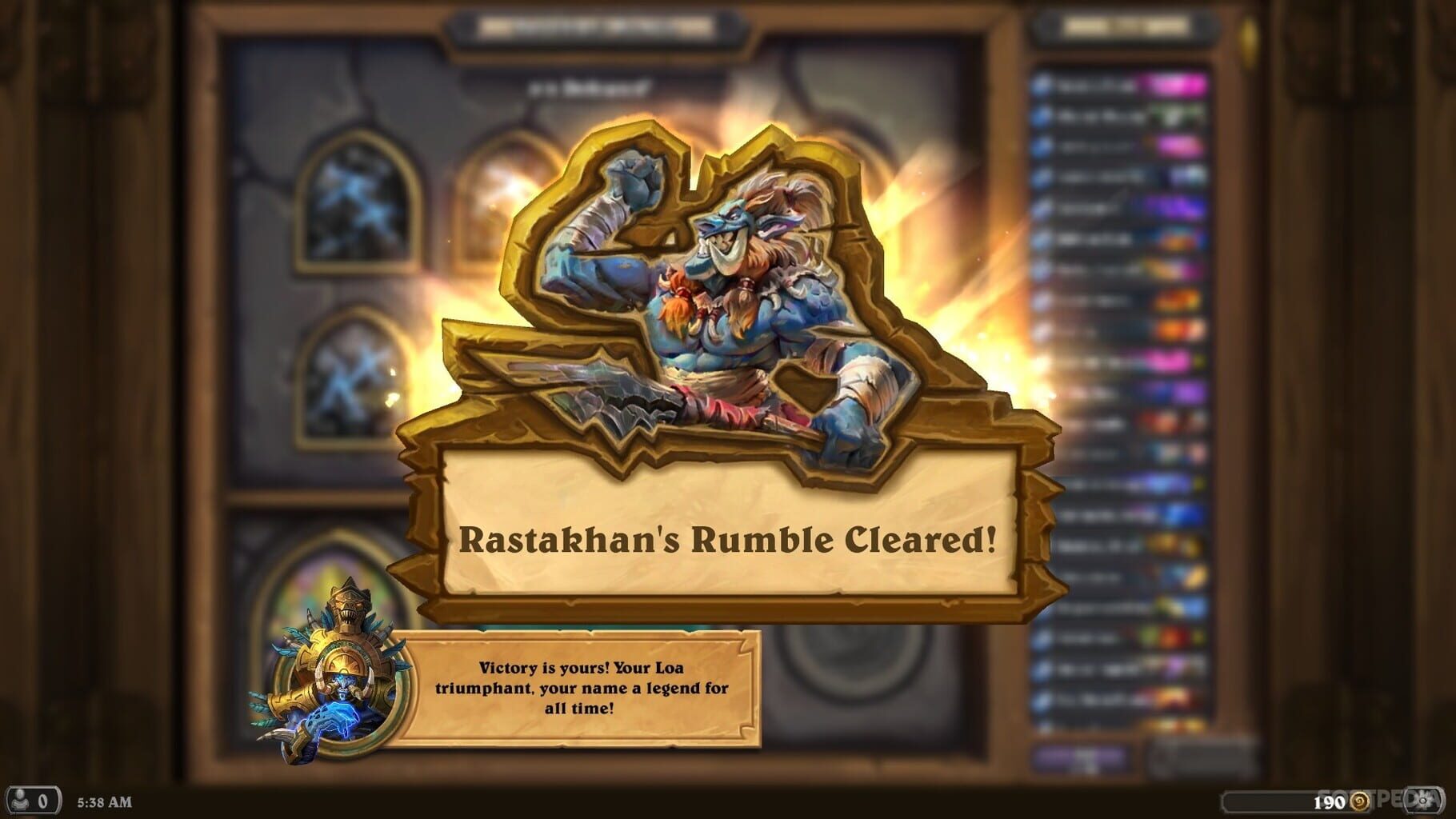 Captura de pantalla - Hearthstone: Rastakhan's Rumble