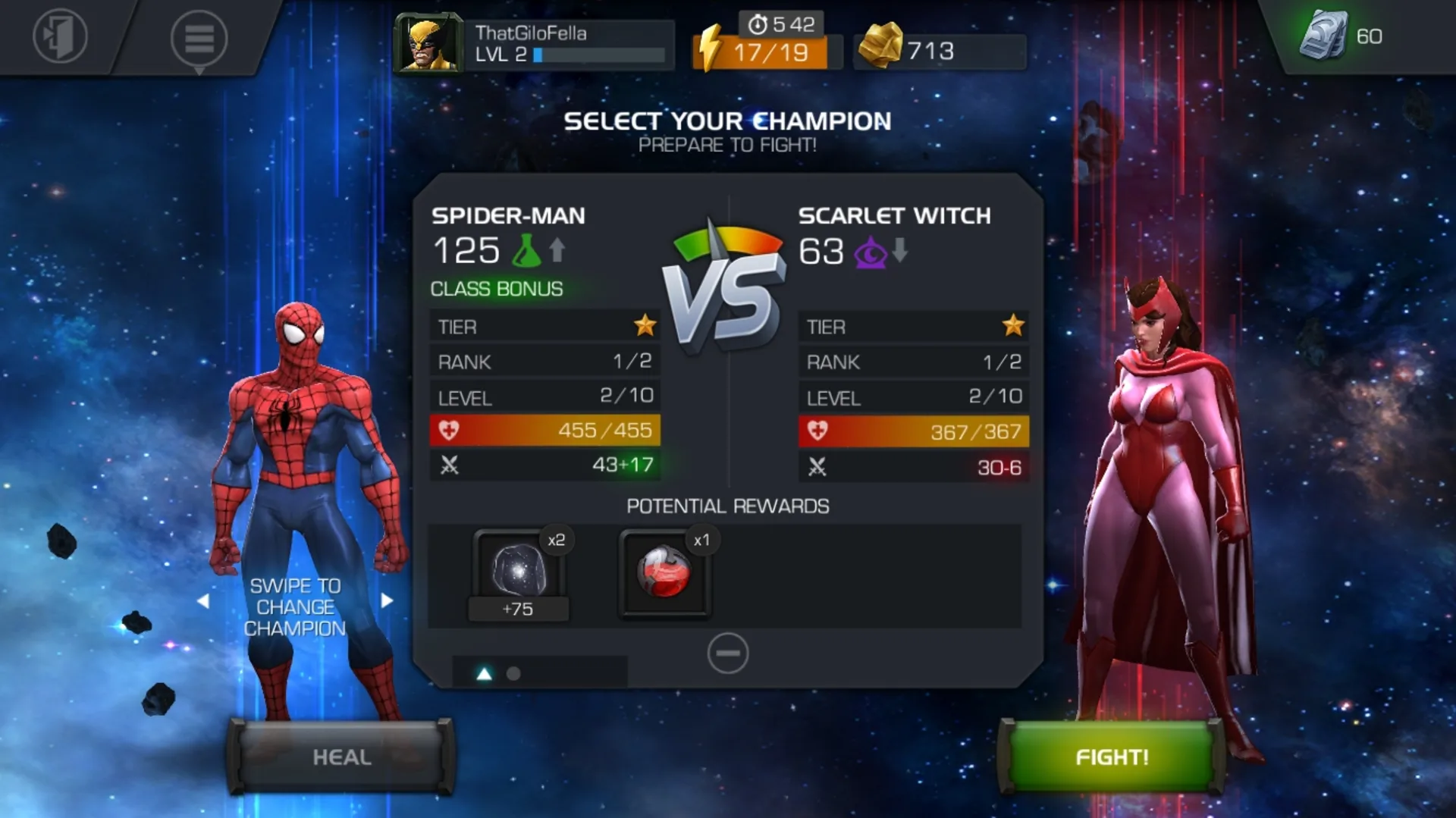Captura de pantalla - Marvel Contest of Champions