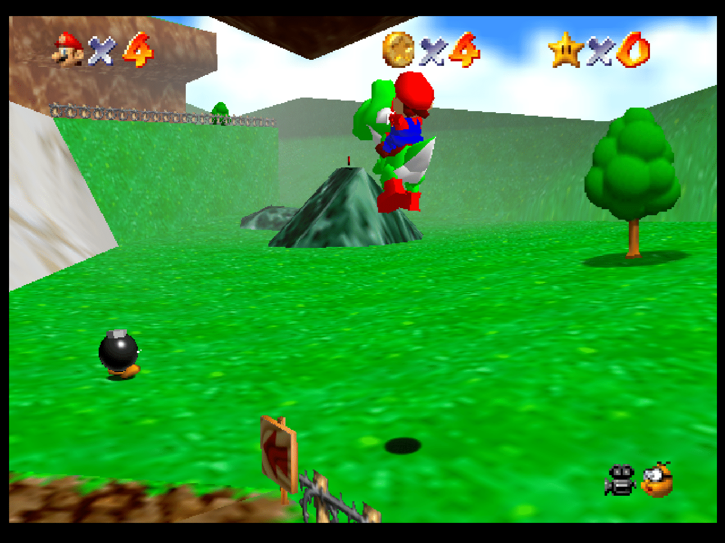 Mario 64 and Yoshi screenshot