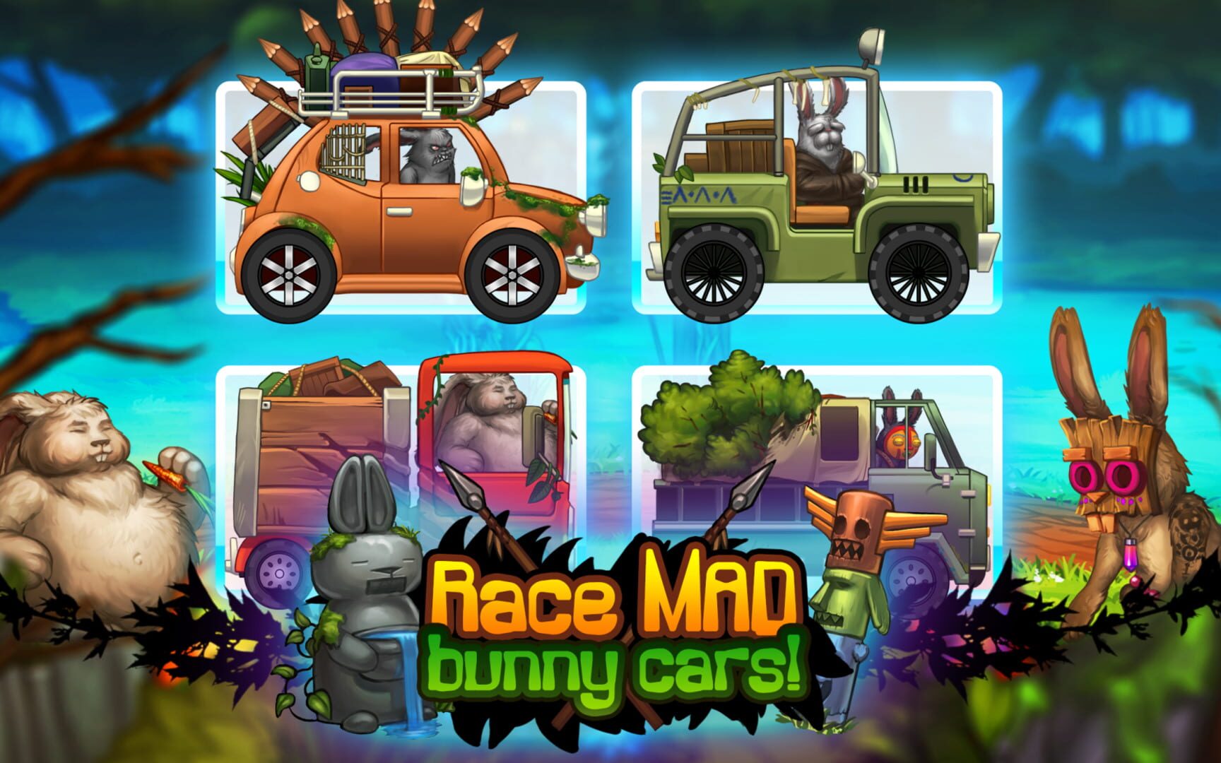 Angry Bunny Race: Jungle Road - Screenshot