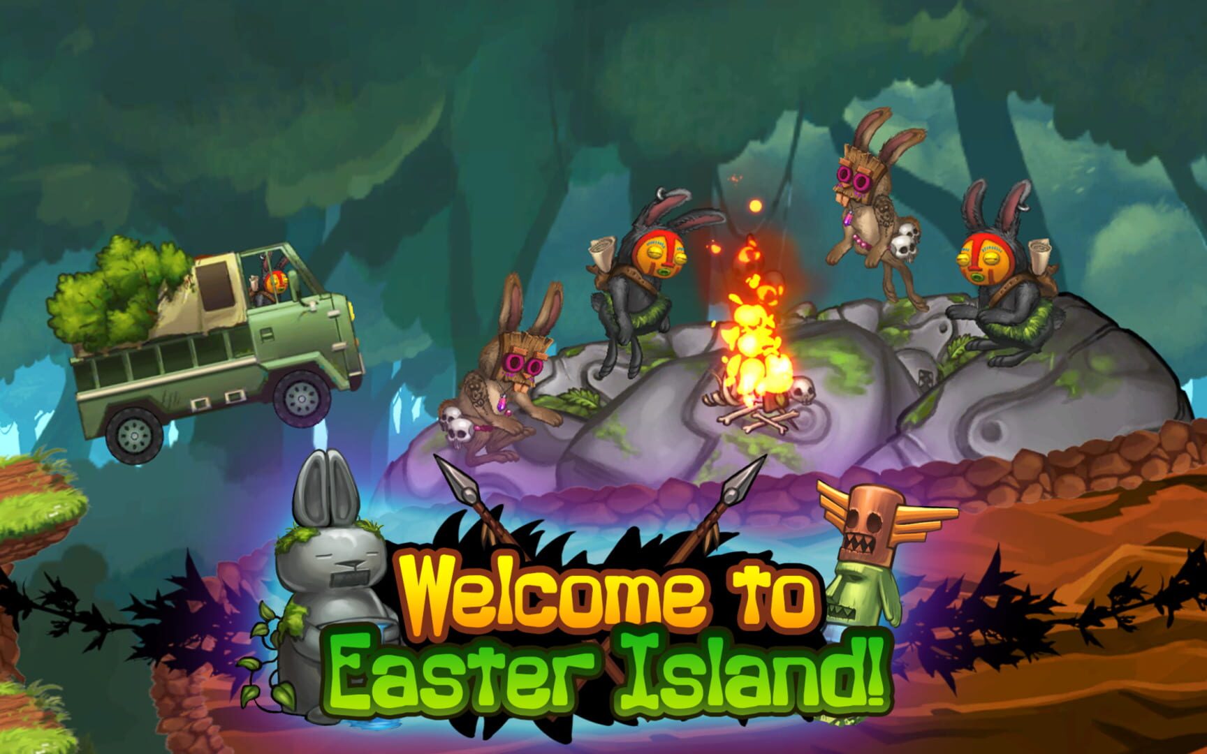 Angry Bunny Race: Jungle Road - Screenshot