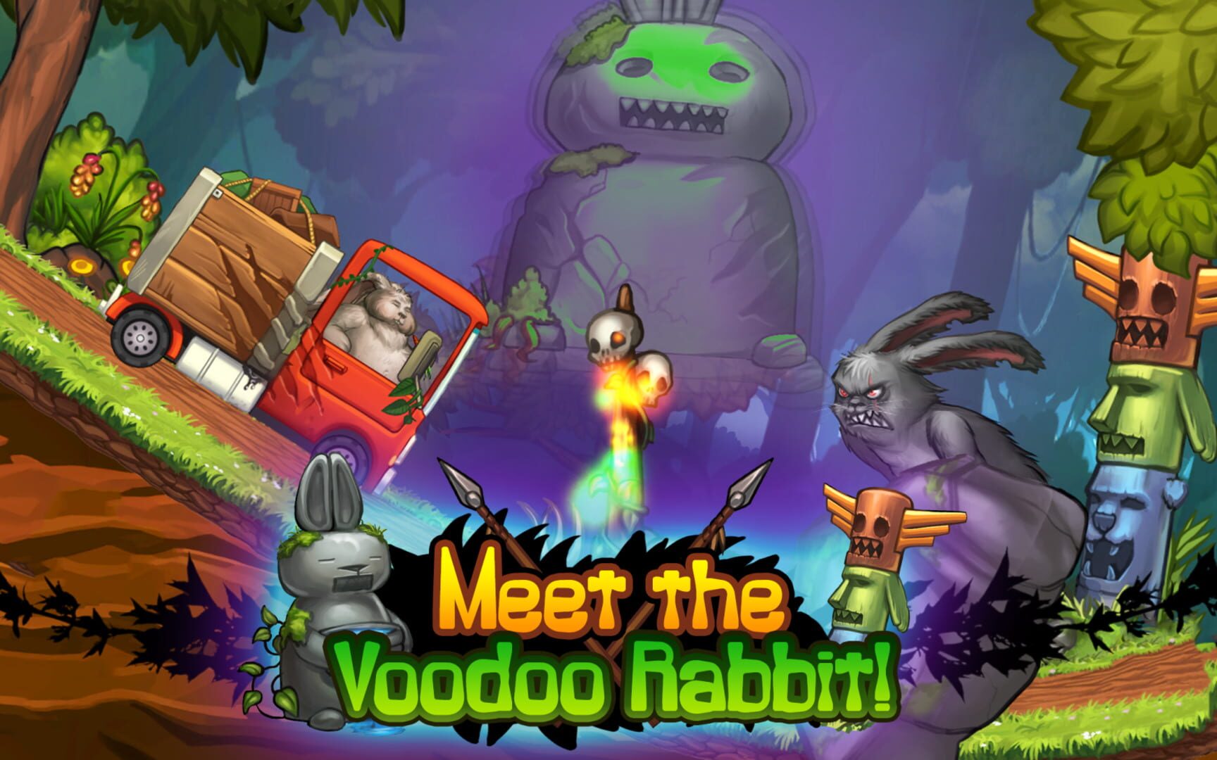 Angry Bunny Race: Jungle Road - Screenshot