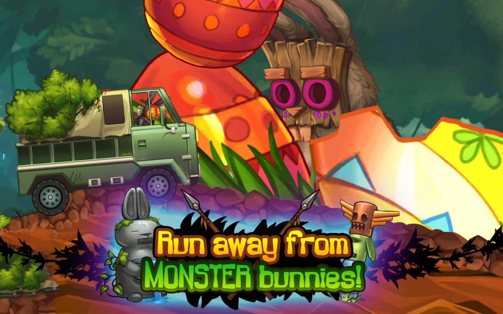 Angry Bunny Race: Jungle Road - Screenshot