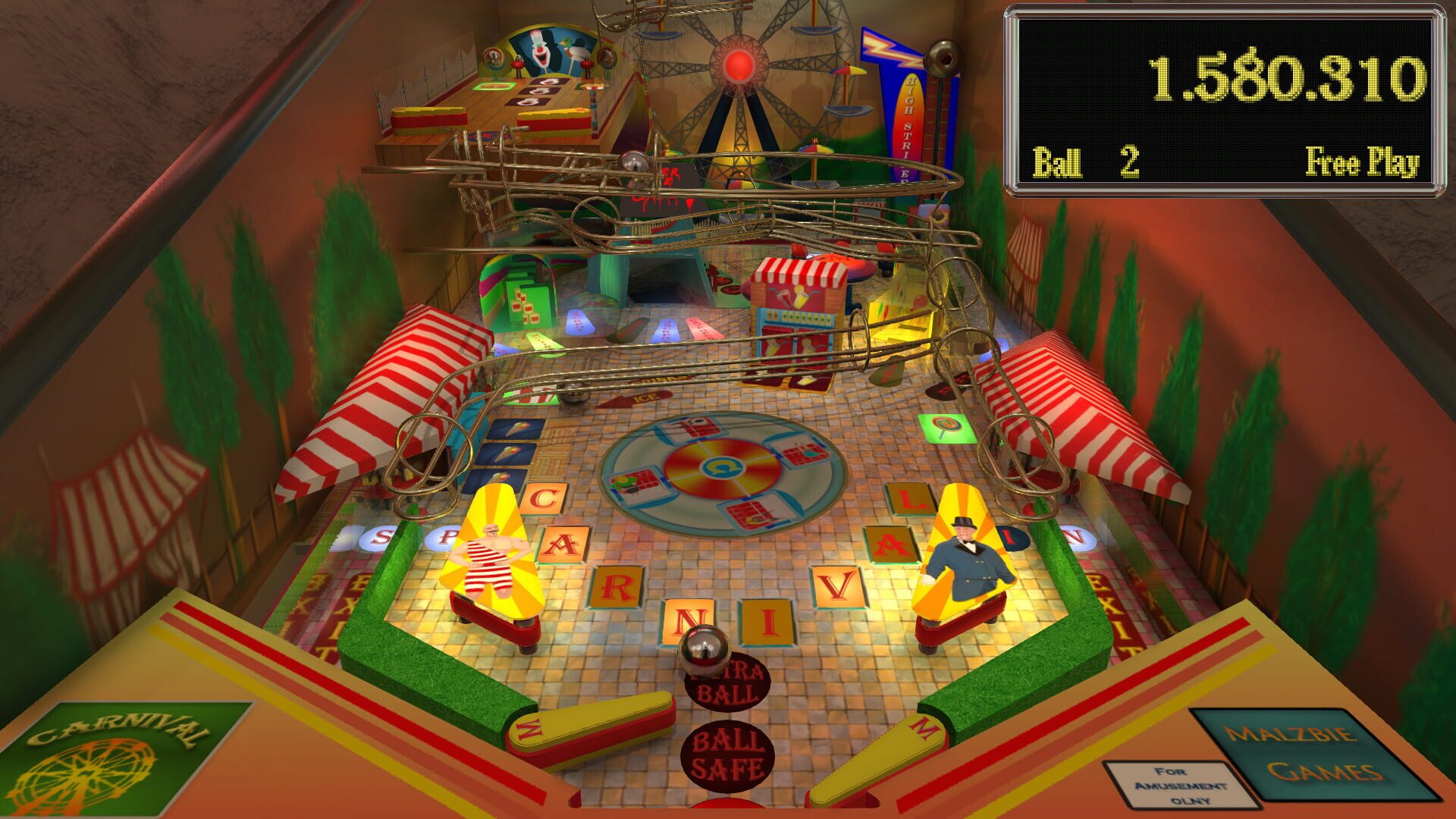 Malzbie's Pinball Collection: Carnival Table - Screenshot