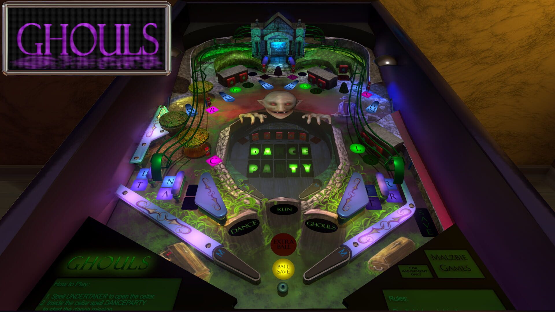 Malzbie's Pinball Collection: Ghouls - Screenshot