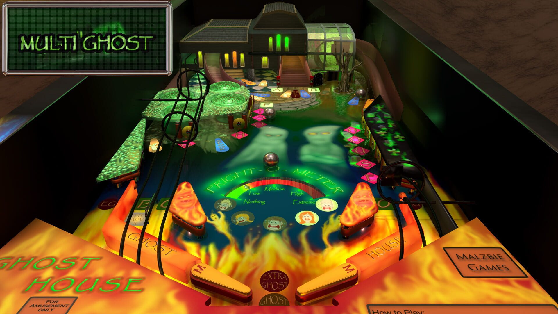 Malzbie's Pinball Collection: Ghost House - Screenshot
