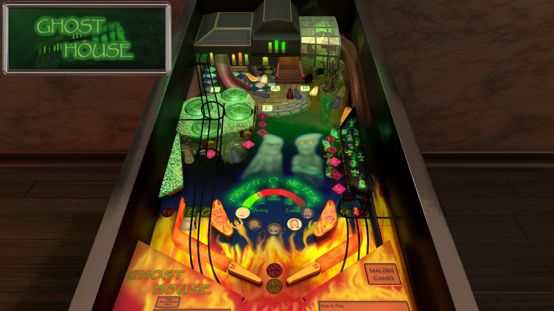 Malzbie's Pinball Collection: Ghost House - Screenshot