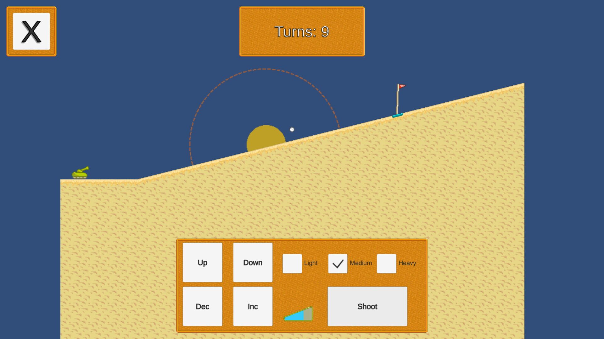 Tank Golfing - Screenshot