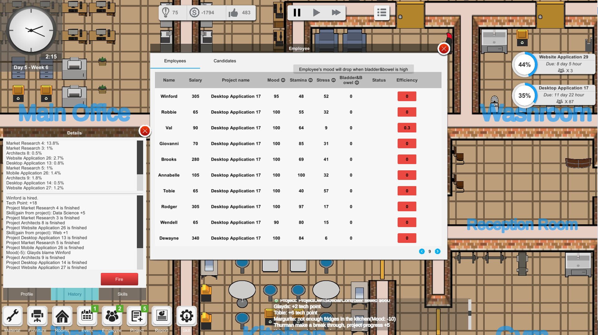 Outsourcing: IT company simulator - Screenshot