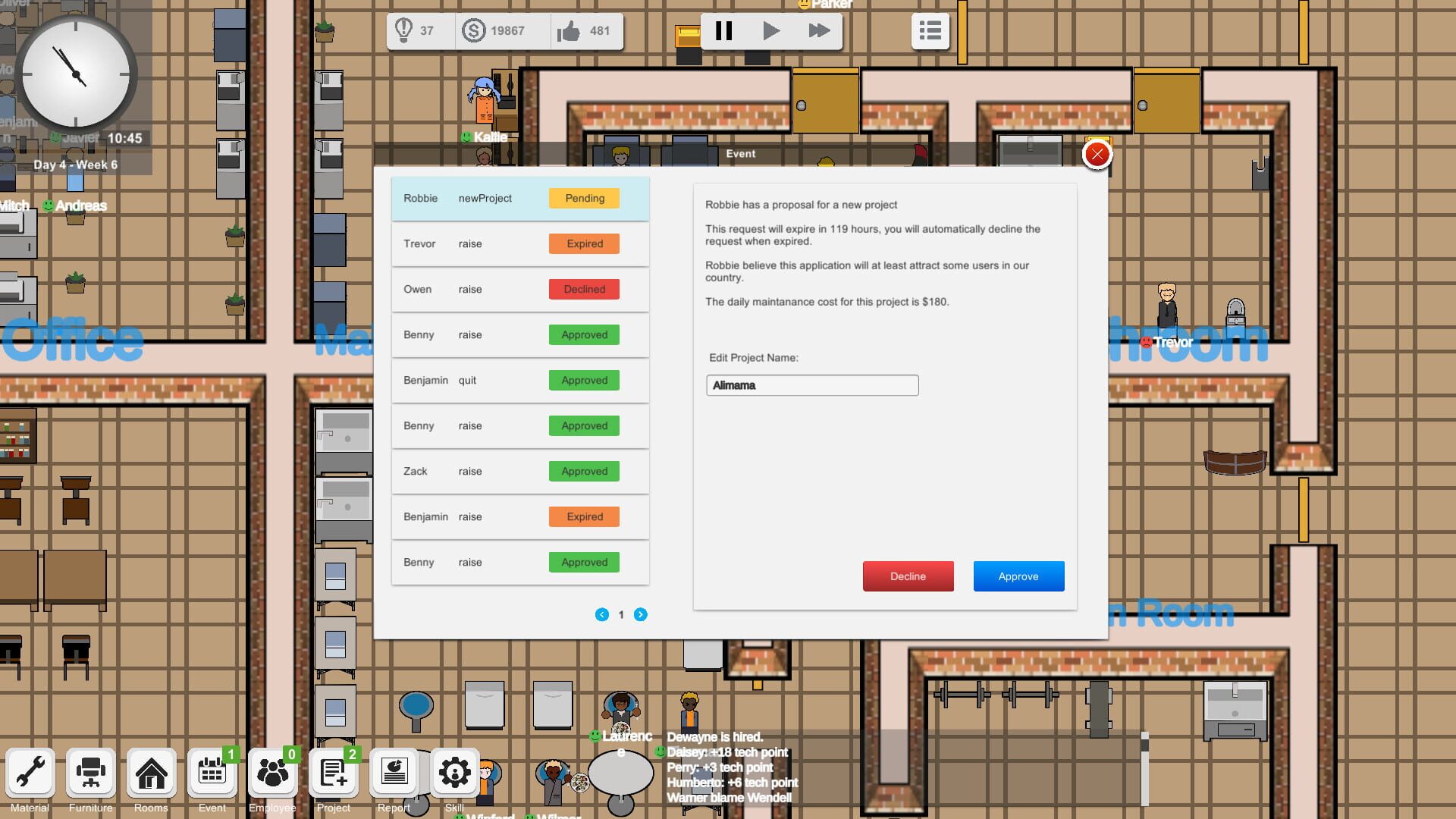 Outsourcing: IT company simulator - Screenshot