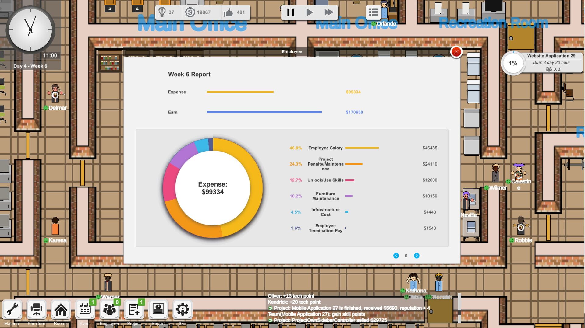 Outsourcing: IT company simulator - Screenshot