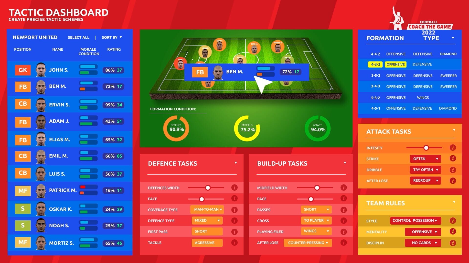 Football Coach the Game 2022 - Screenshot