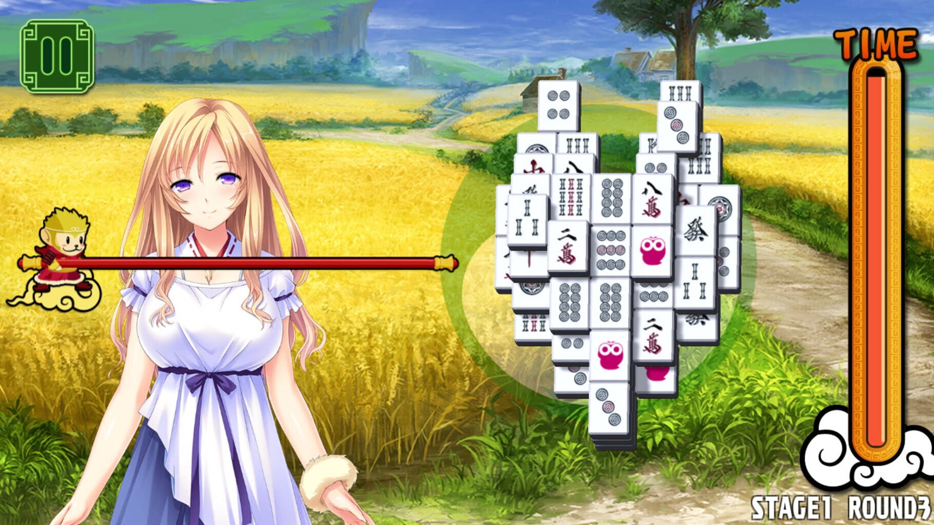 Pretty Girls Mahjong Solitaire: Green screenshot