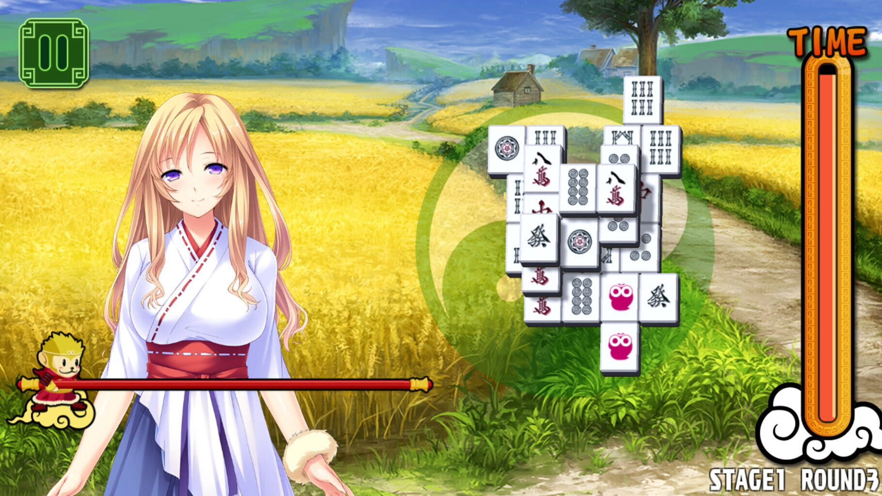 Pretty Girls Mahjong Solitaire: Green screenshot