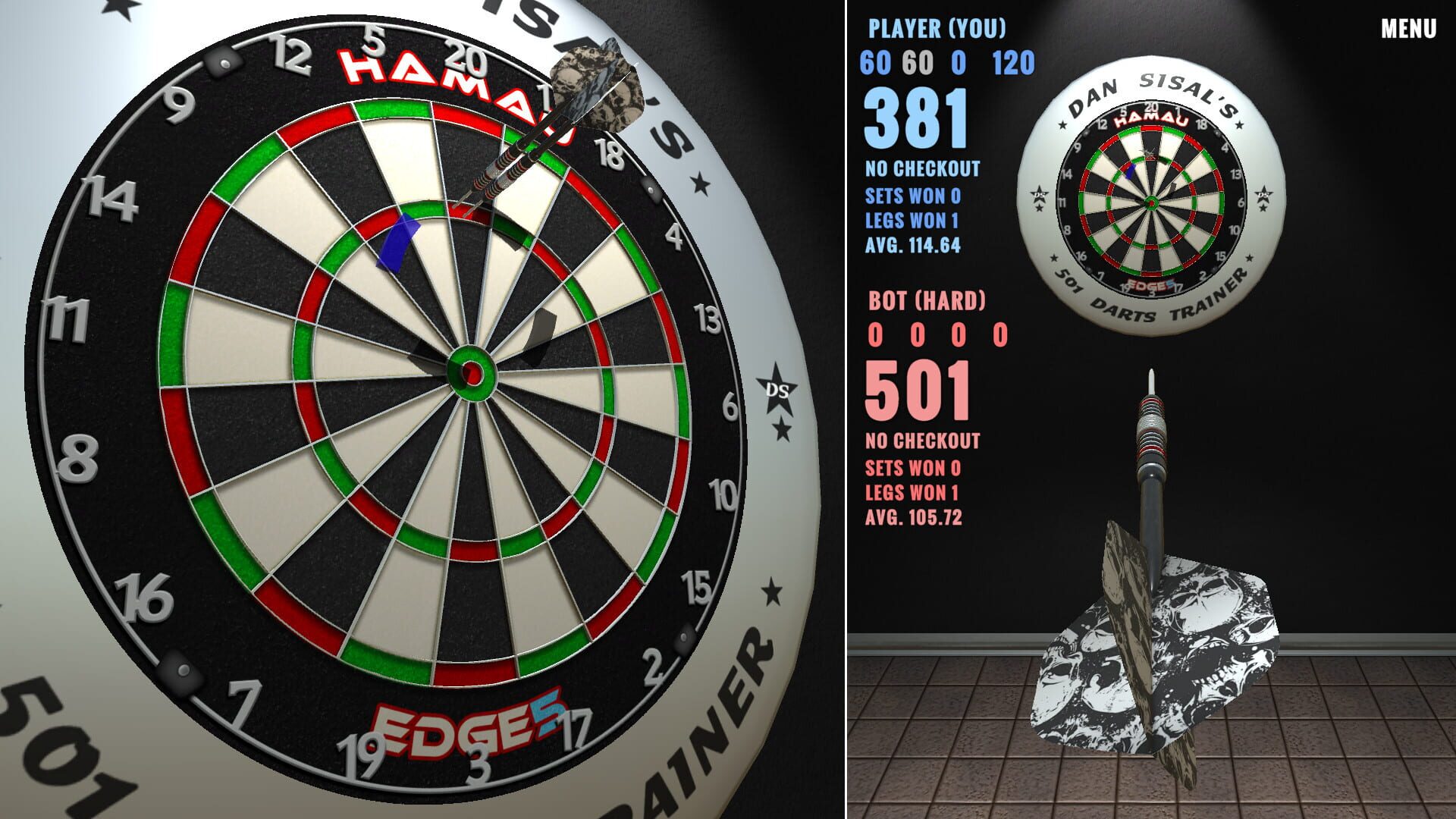 Dan Sisal's 501 Darts Trainer - Screenshot