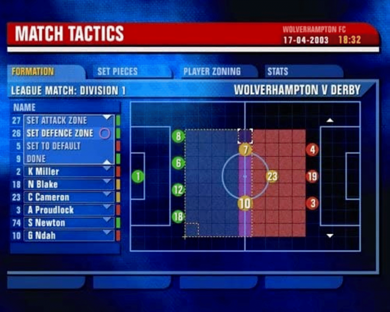 Premier Manager 2003-04 screenshot