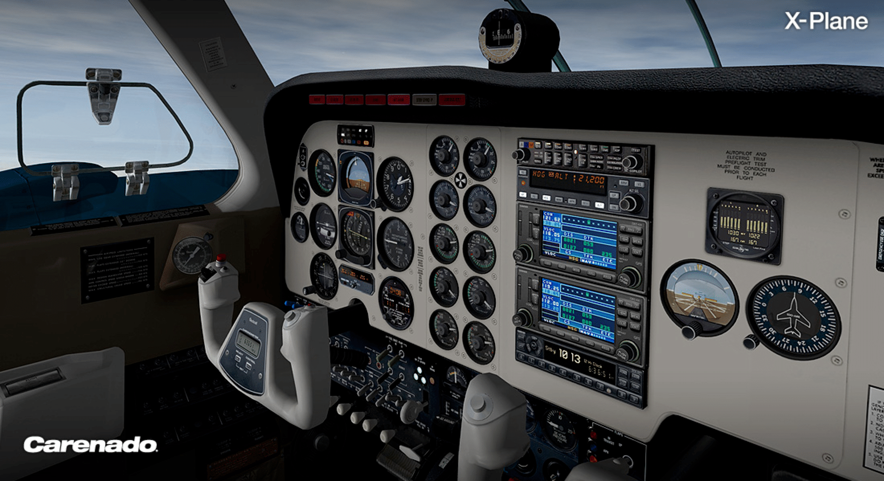 X-Plane 10 Global: Carenado - B58 Baron screenshot