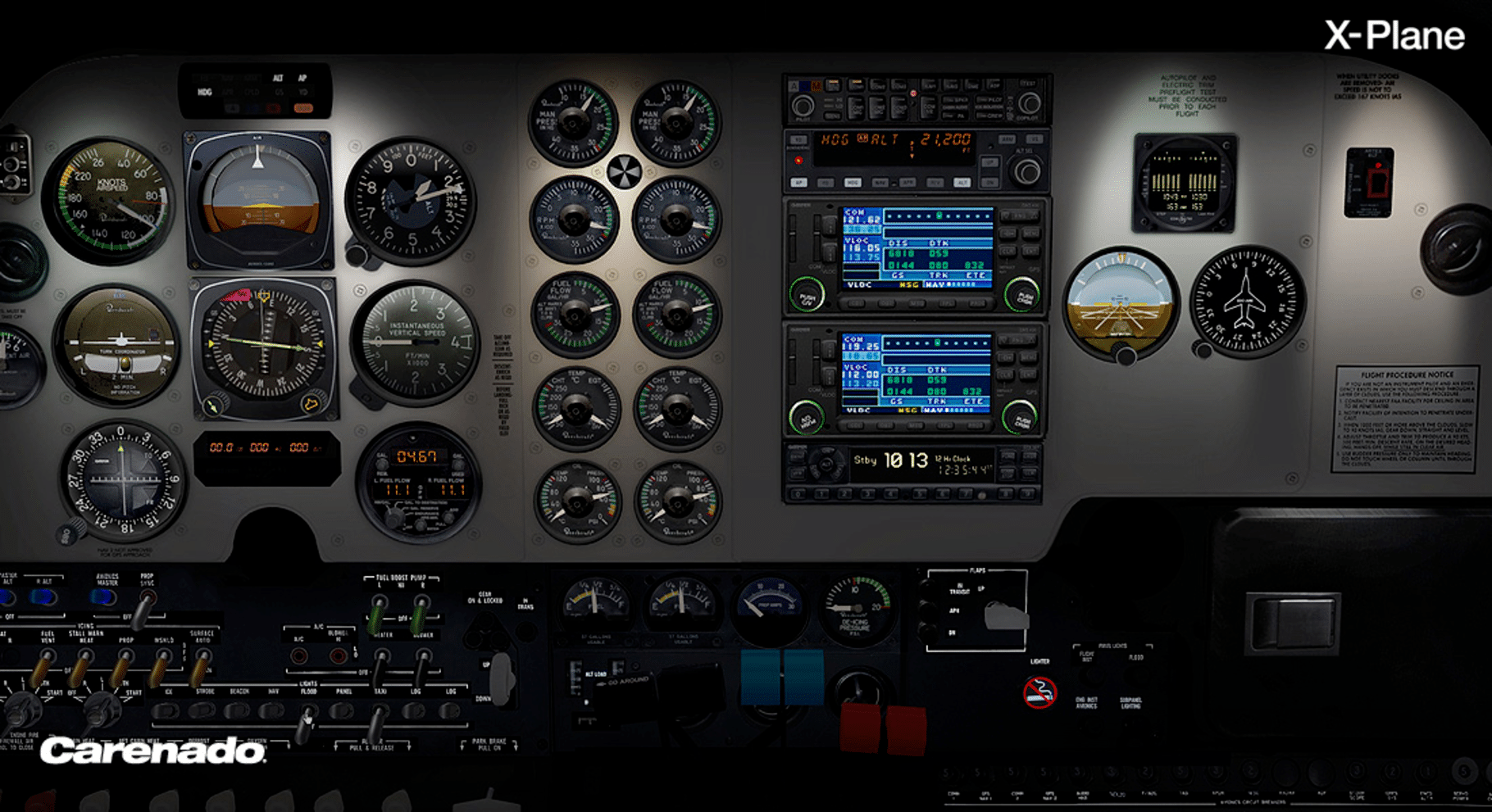 X-Plane 10 Global: Carenado - B58 Baron screenshot