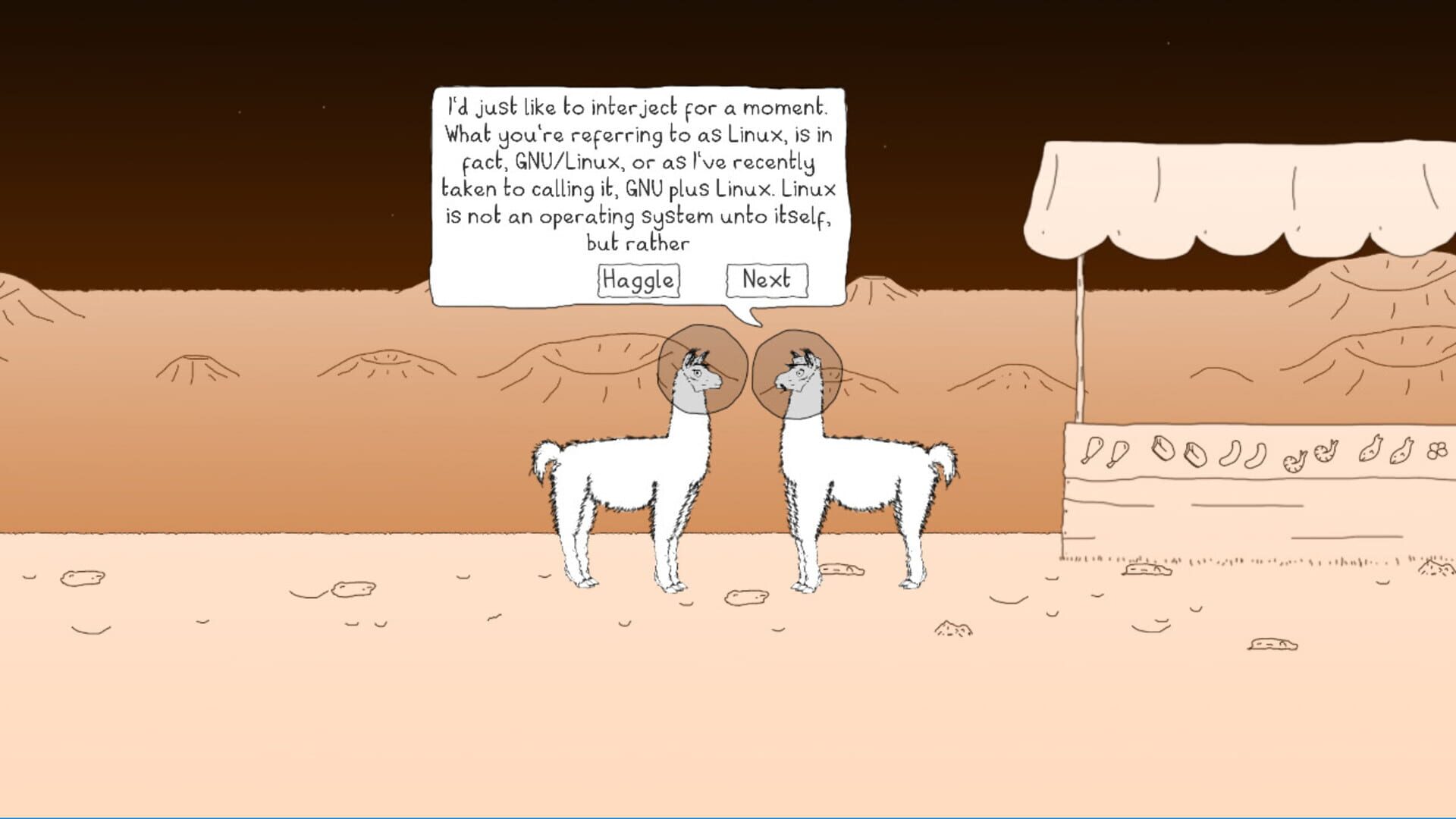 The Blue Box: Llama Goes to Market - Screenshot