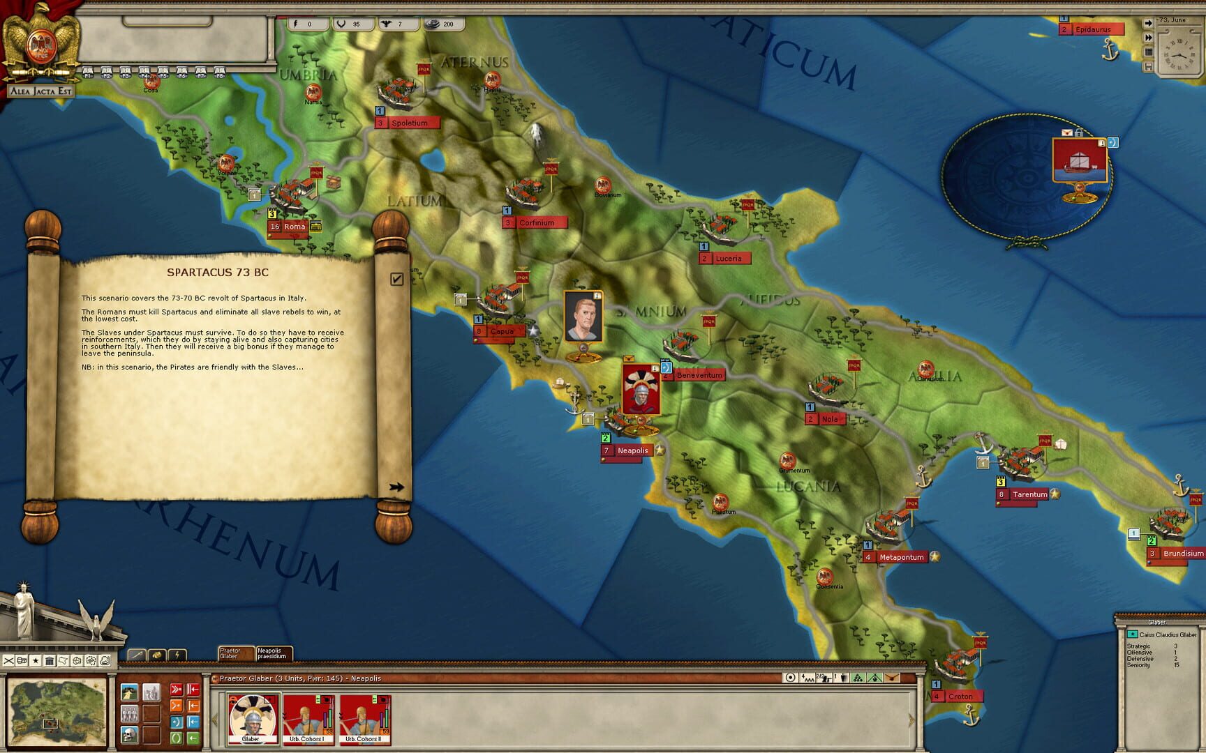 Alea Jacta Est: Spartacus 73BC