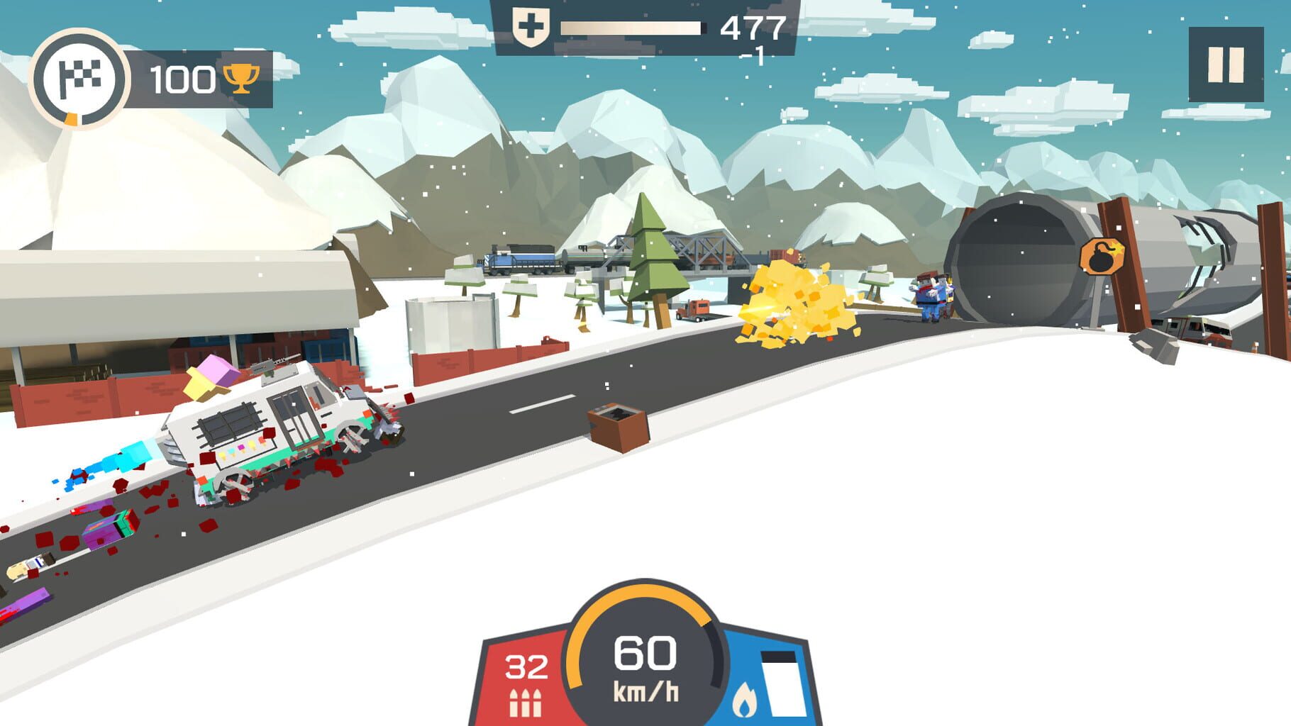 Captura de pantalla - Zombie Derby: Pixel Survival