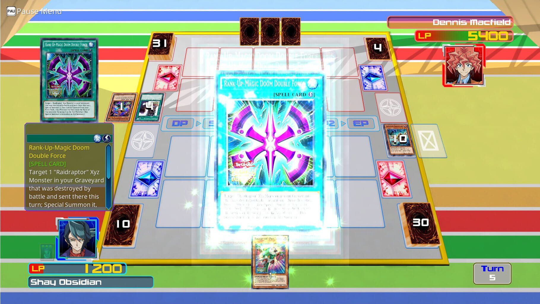 Captura de pantalla - Yu-Gi-Oh! Legacy of the Duelist: Arc-V - Shay vs Dennis