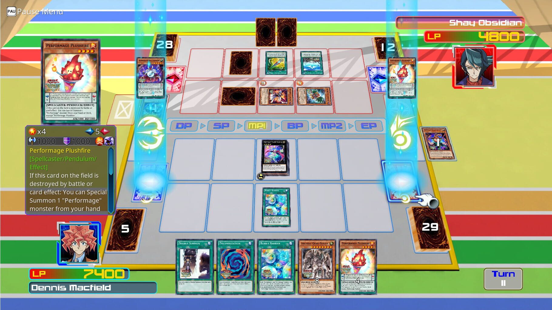 Captura de pantalla - Yu-Gi-Oh! Legacy of the Duelist: Arc-V - Shay vs Dennis