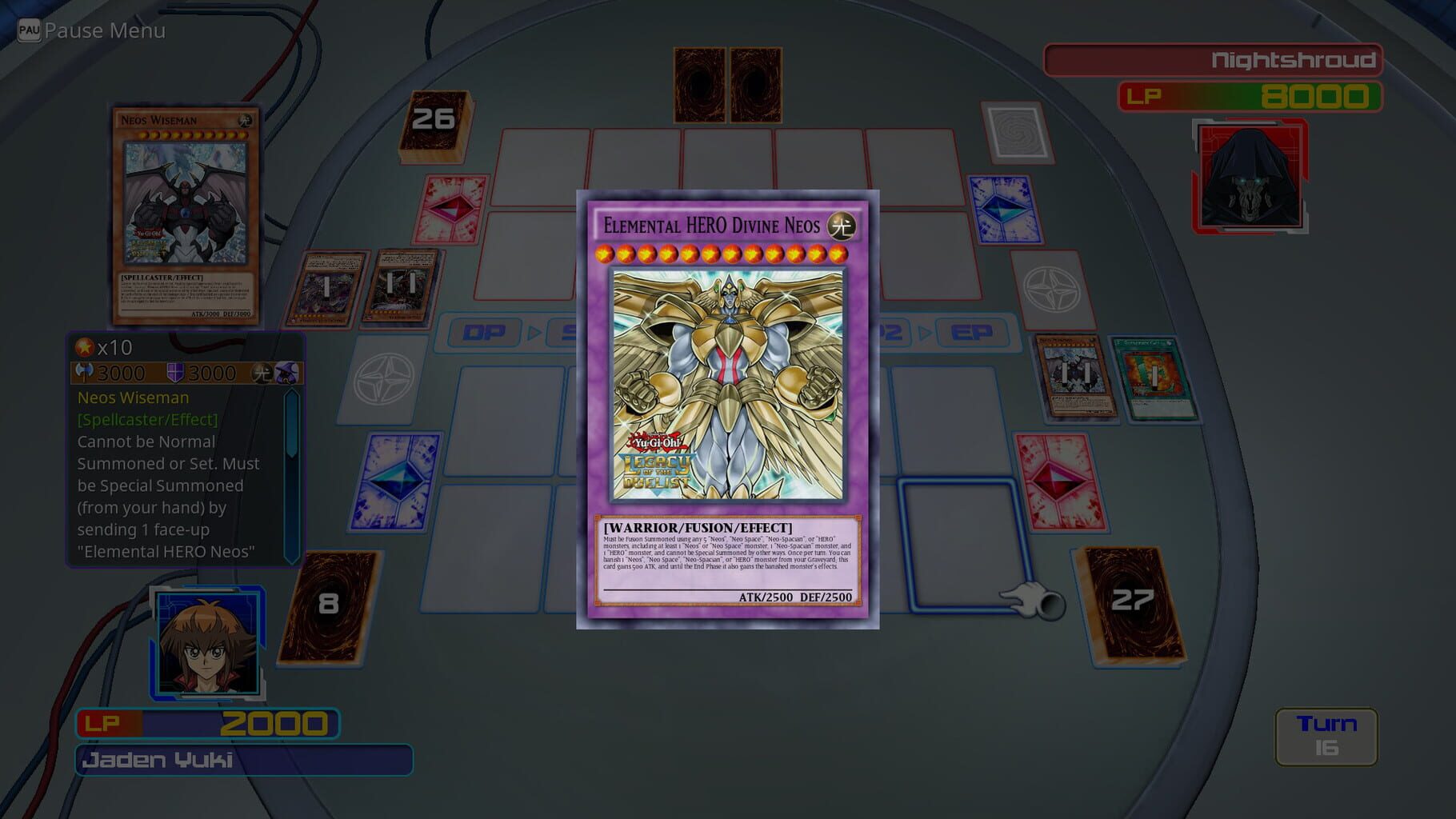 Captura de pantalla - Yu-Gi-Oh! Legacy of the Duelist: GX Lost Duels