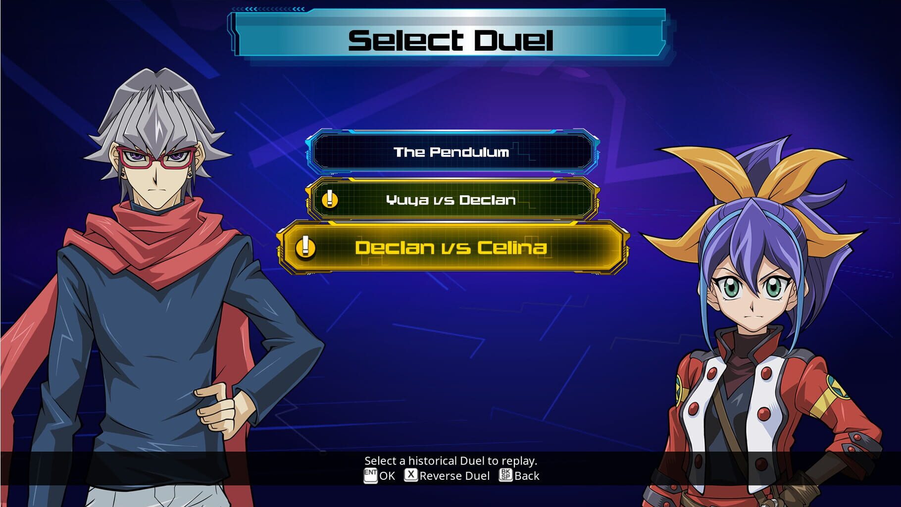 Captura de pantalla - Yu-Gi-Oh! Legacy of the Duelist: Arc-V - Declan vs Celina