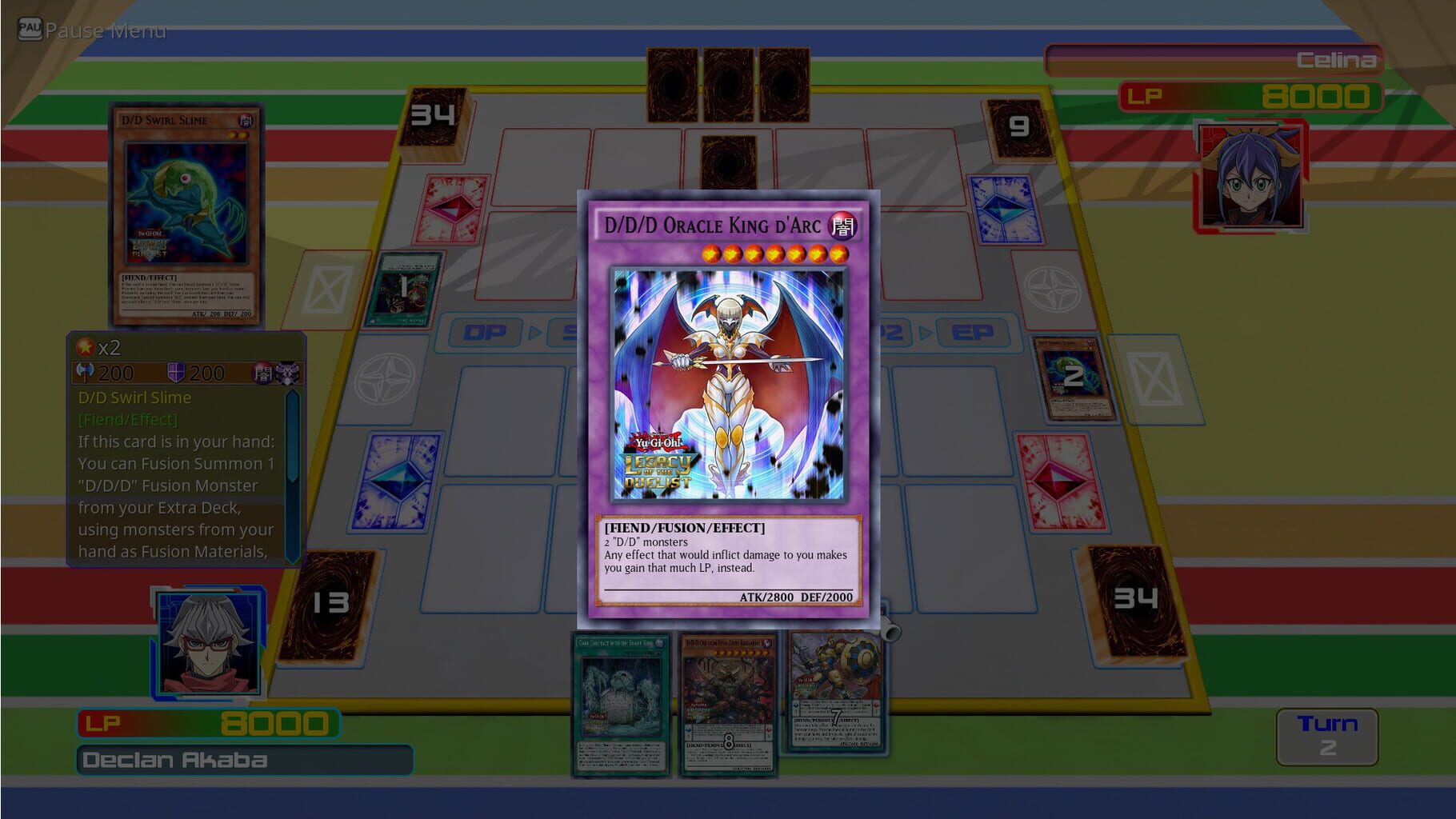 Captura de pantalla - Yu-Gi-Oh! Legacy of the Duelist: Arc-V - Declan vs Celina