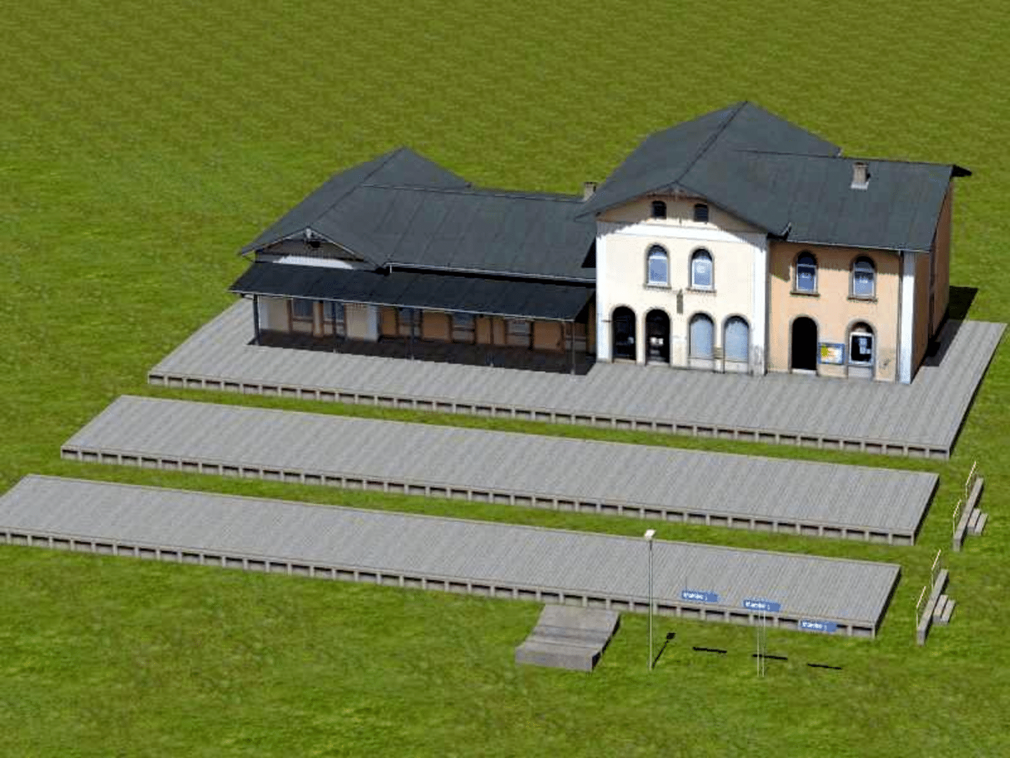 Eisenbahn X: Modellset 1 - Bahnhof, Häuser, Scheunen screenshot