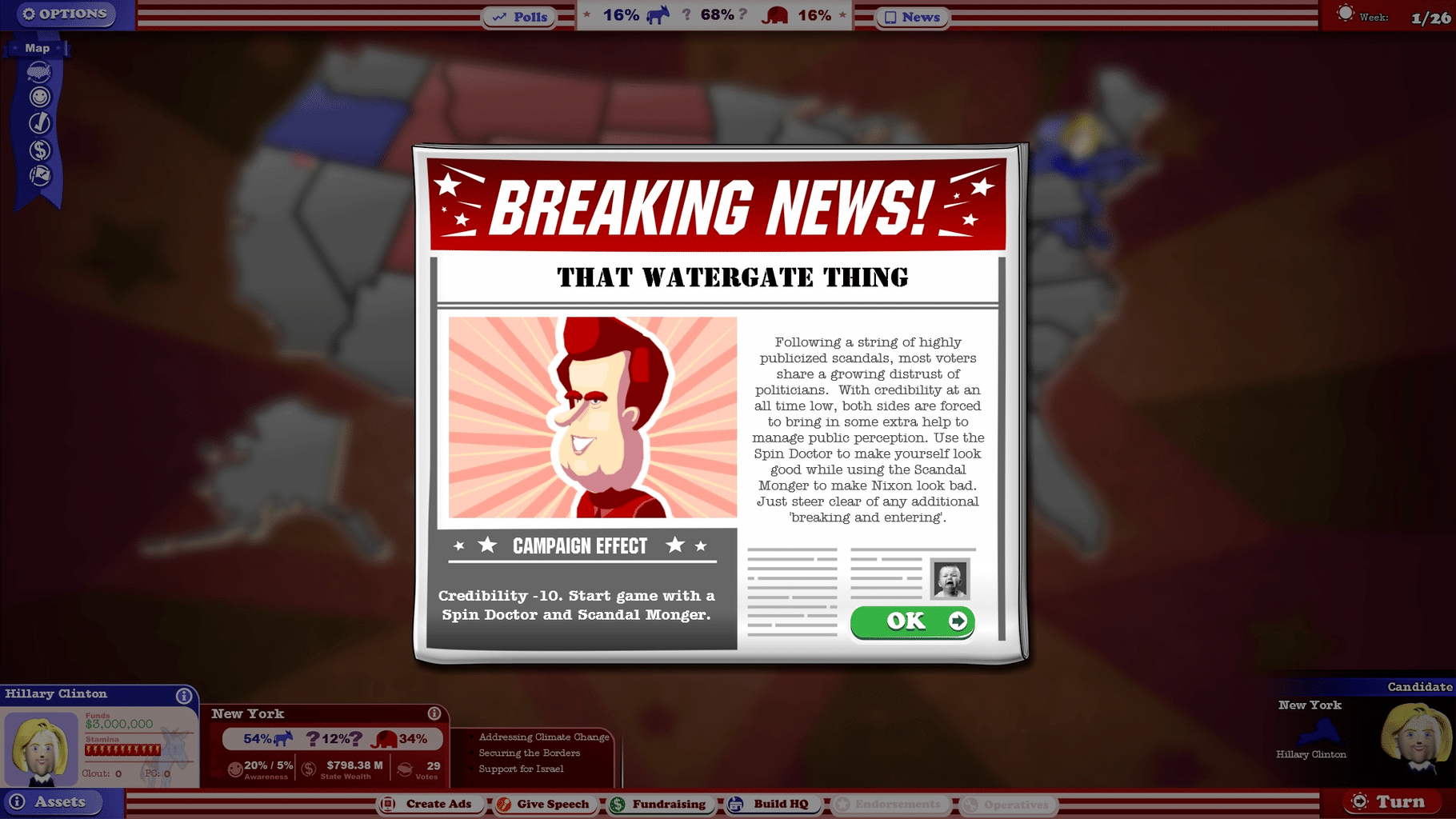 The Political Machine 2016: Campaign DLC screenshot