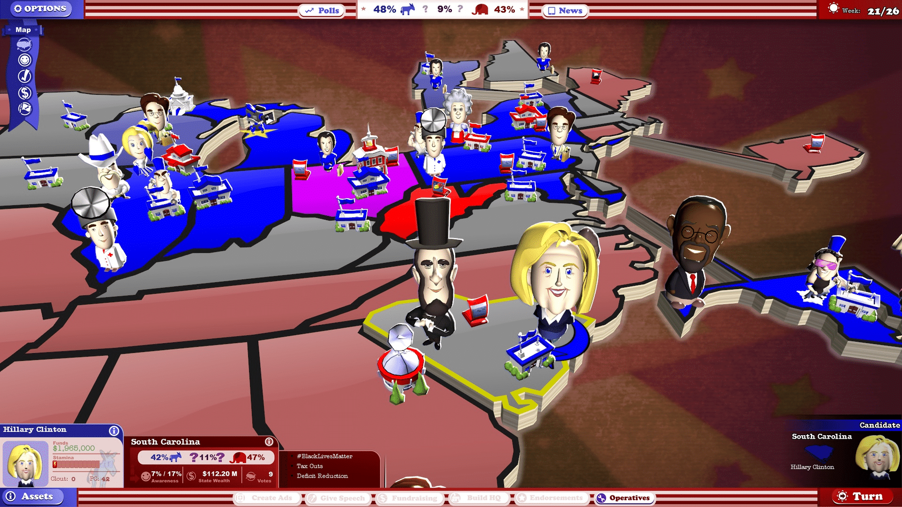 The Political Machine 2016: Campaign DLC screenshot